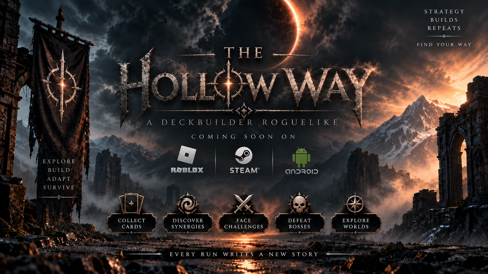 The Hollow Way - A Deckbuilder Roguelike. Coming Soon on Roblox, Steam and Android.